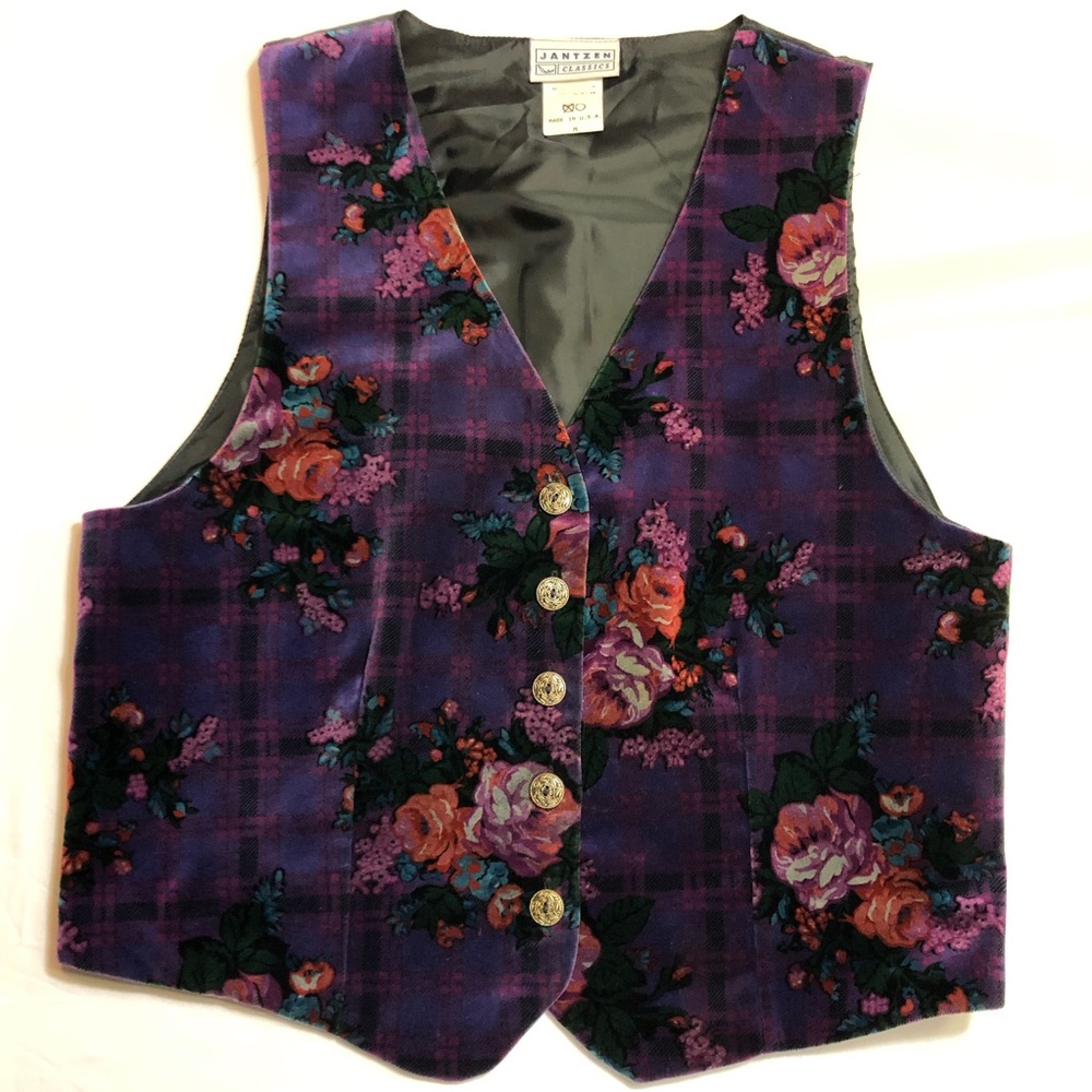 Velveteen Floral Vest - Picture 4 of 8
